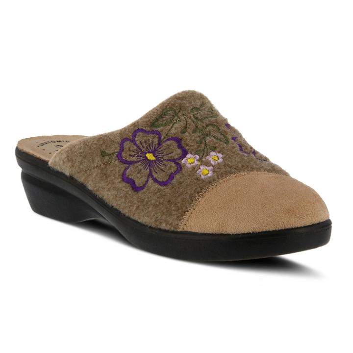 Flexus By Spring Step Woolie Women's Mules, Size: 35, Med Beige