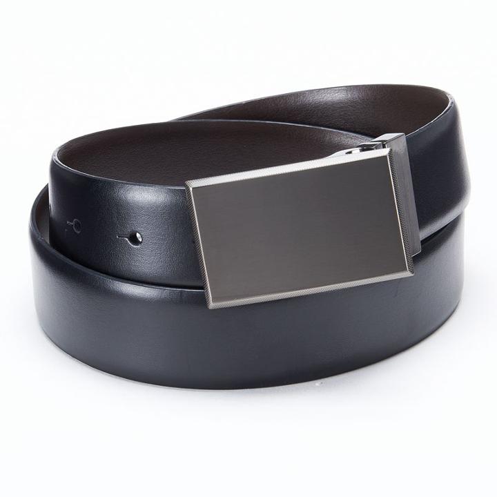 Apt. 9&reg; Pattern Plaque Reversible Leather Belt - Men, Size: 30, Black