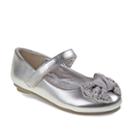 Laura Ashley Toddler Girls' Bow Mary Jane Shoes, Girl's, Size: 7 T, Silver