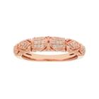 14k Gold 1/5 Carat T.w. Igl Certified Diamond Art Deco Wedding Ring, Women's, Size: 7.50, White