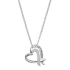 Silver Expressions By Larocks Silver Plated Crystal Daughter Heart Pendant, Women's, Grey