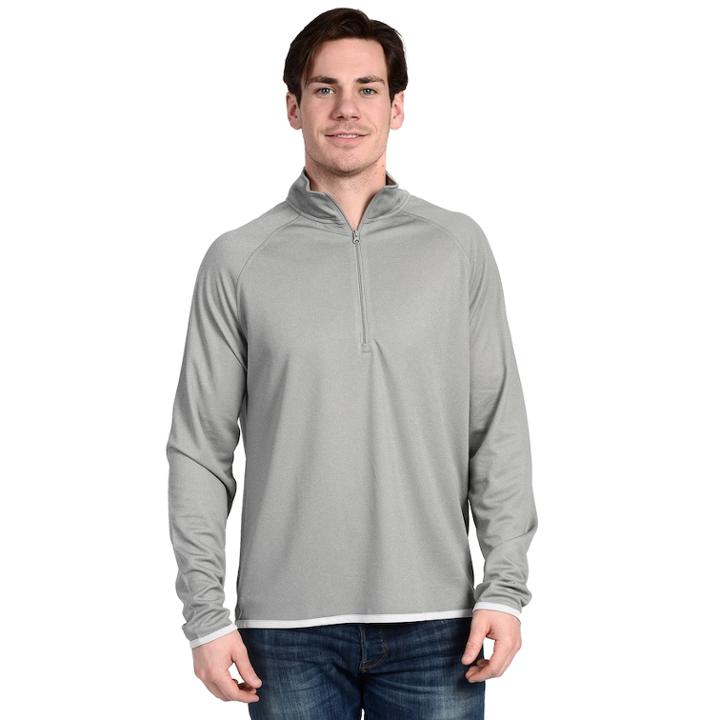 Men's Stanley Classic-fit Quarter-zip Pullover, Size: Large, Grey
