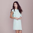 Lc Lauren Conrad Dress Up Shop Collection Ruffle Shift Dress - Women's, Size: 10, Green