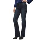 Women's Jennifer Lopez Faded Bootcut Jeans, Size: 6 T/l, Dark Blue