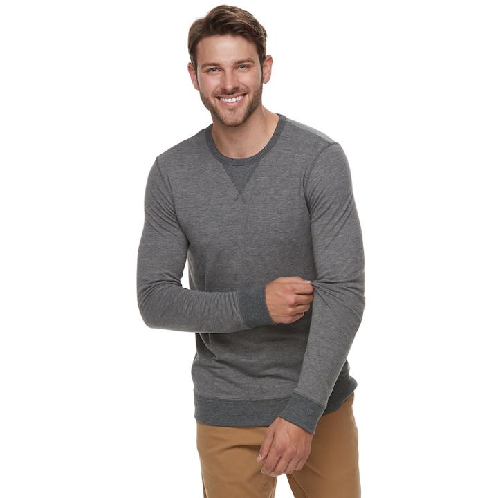 Men's Sonoma Goods For Life&trade; Slim-fit Double-knit Tee, Size: Large, Black