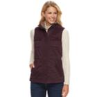 Women's Sonoma Goods For Life&trade; Sherpa Utility Vest, Size: Large, Purple