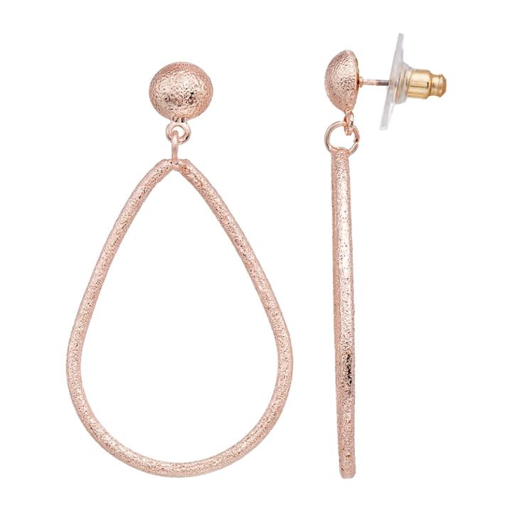 Lc Lauren Conrad Textured Teardrop Nickel Free Earrings, Women's, Light Red