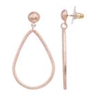 Lc Lauren Conrad Textured Teardrop Nickel Free Earrings, Women's, Light Red