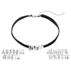 Mudd&reg; Alphabet, Heart, Hashtag & Star Charm Choker Necklace, Women's, Silver