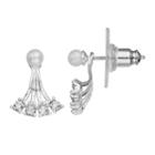 Lc Lauren Conrad Fan Jacket Earrings, Women's, White Oth