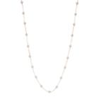 Rose Gold Tone Simulated Pearl Long Station Necklace, Women's, Pink
