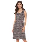 Women's Croft & Barrow&reg; Pintuck Fit & Flare Dress, Size: Xl, Med Red