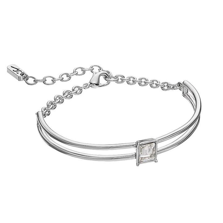 Simply Vera Vera Wang Curved Bar Bracelet With Swarovski Crystals, Women's, White