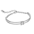 Simply Vera Vera Wang Curved Bar Bracelet With Swarovski Crystals, Women's, White