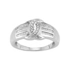 Sterling Silver 1/4 Carat T.w. Diamond Ring, Women's, Size: 7, White