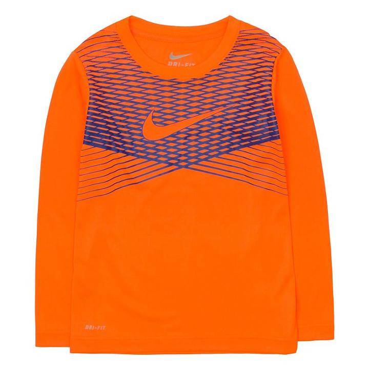 Boys 4-7 Nike Striped Dri-fit Tee, Boy's, Size: 5, Orange Oth