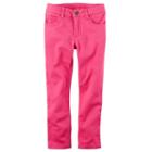 Girls 4-6x Carter's Pink Skinny Stretch Twill Pants, Girl's, Size: 7