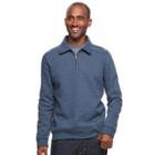 Men's Croft & Barrow&reg; Classic-fit Stretch Fleece Quarter-zip Pullover, Size: Xxl, Dark Blue