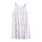 Girls 7-16 So&reg; Bow Strap Patterned Dress, Size: M/10, Light Grey