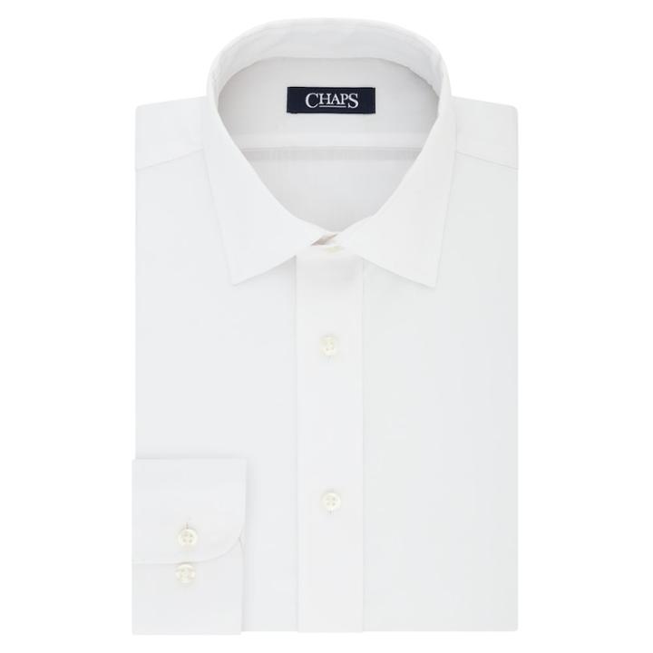 Men's Chaps Slim-fit Stretch Collar Dress Shirt, Size: 20 36/7b, White
