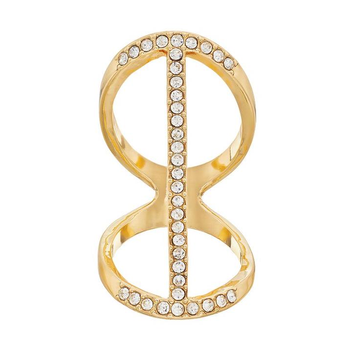 Jennifer Lopez Vertical Bar Double Ring, Women's, Size: 7, Multicolor