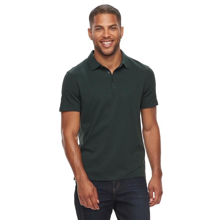 Men's Apt. 9&reg; Regular-fit Soft Touch Stretch Interlock Polo, Size: Xl, Dark Green