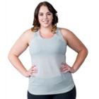 Plus Size Soybu Plank Racerback Yoga Tank, Women's, Size: 2xl, Light Grey