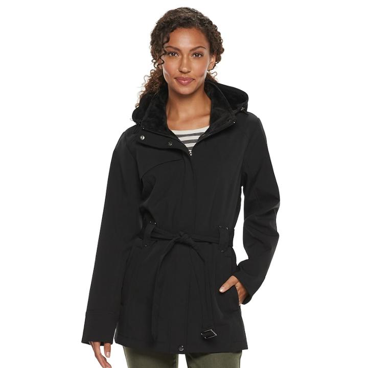 Women's Zeroxposur Wendy Hooded Soft Shell Jacket, Size: Medium, Black
