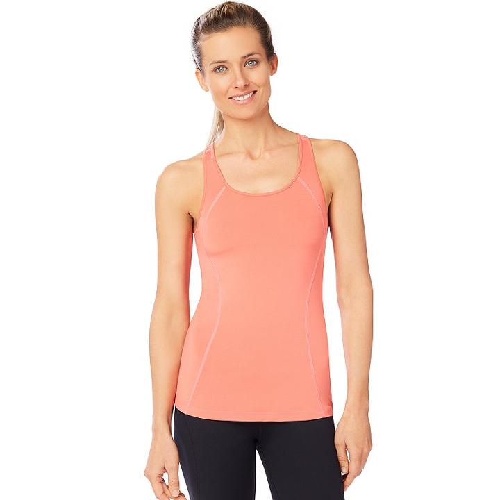 Women's Shape Active S-seam Racerback Workout Tank, Size: Xl, Lt Orange