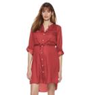 Maternity A:glow High-low Hem Shirtdress, Women's, Size: Xs-mat, Med Orange