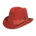 Men's Stacy Adams Wool Felt Homburg Hat, Size: Medium, Red