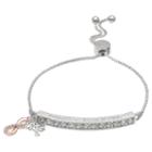 Brilliance Family Forever Adjustable Bracelet With Swarovski Crystals, Women's, Size: 8, White
