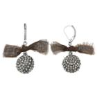 Simply Vera Vera Wang Fabric Bow Fireball Drop Earrings, Women's, Green Oth