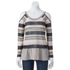 Juniors' About A Girl Cold-shoulder Top, Size: Xl, Natural