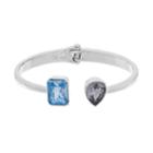 Simply Vera Vera Wang Blue & Gray Simulated Crystal Hinged Bracelet, Women's, Multicolor