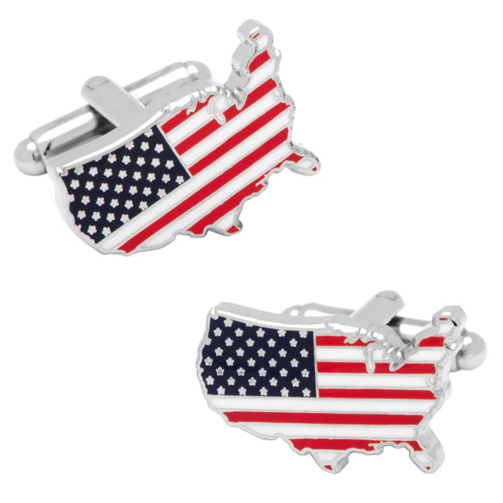 Usa Flag Cuff Links, Multicolor