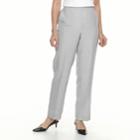 Women's Alfred Dunner Studio Pull-on Straight Leg Pants, Size: 8 Short, Grey