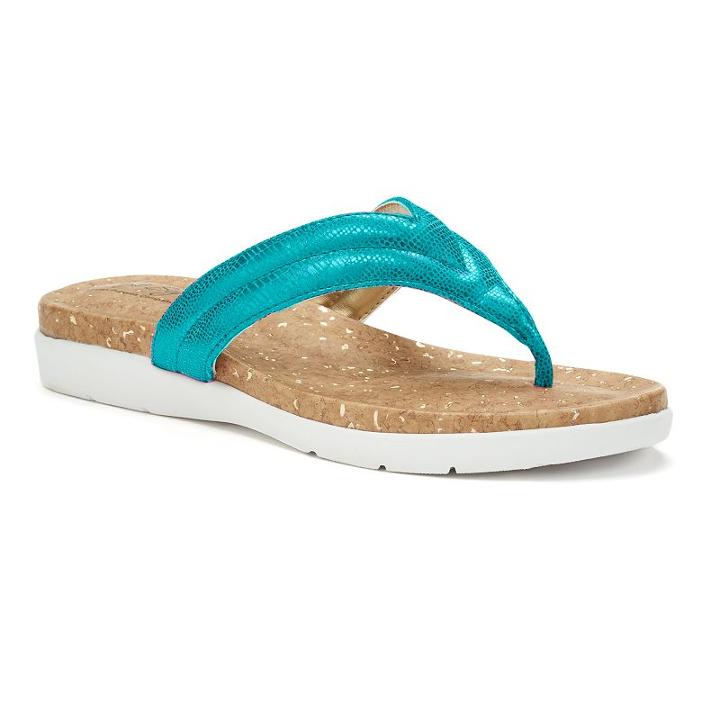 Soft Style By Hush Puppies Lizzy Women's Flip-flops, Size: Medium (6), Turquoise/blue (turq/aqua)