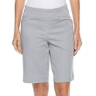 Petite Croft & Barrow&reg; Polished Twill Bermuda Shorts, Women's, Size: 16 Petite, Med Grey