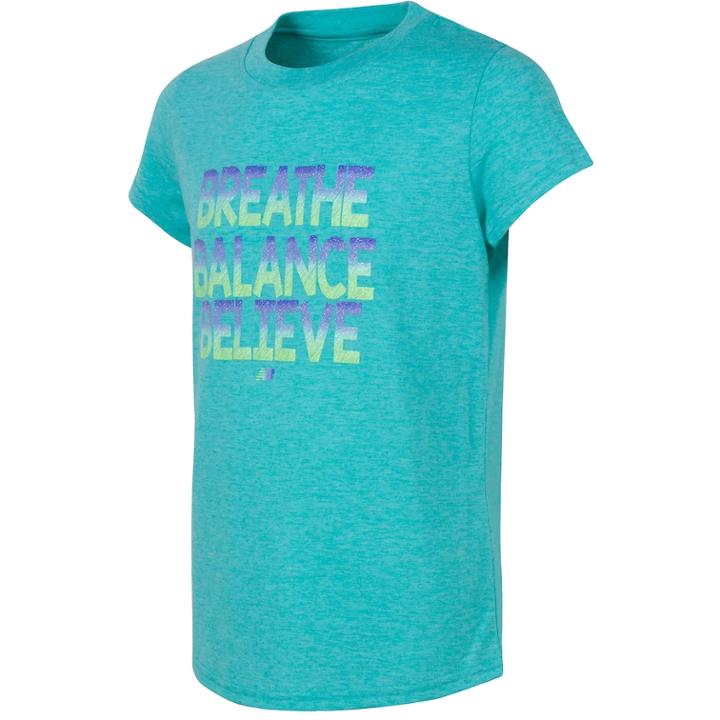 Girls 7-16 New Balance Graphic Tee, Size: 16, Turquoise/blue (turq/aqua)