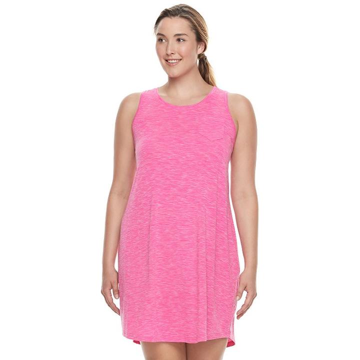 Plus Size Tek Gear&reg; Pocket Ruched-back Dress, Women's, Size: 3xl, Brt Pink