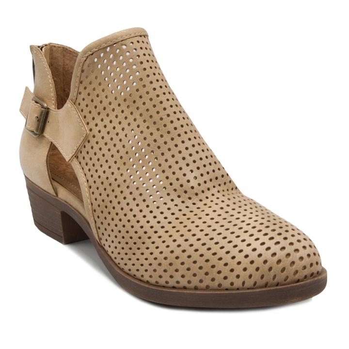 Sugar Tales Women's Ankle Boots, Size: Medium (7.5), Beig/green (beig/khaki)