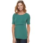 Maternity A:glow Empire Popover Nursing Top, Women's, Size: Xxl-mat, Med Green