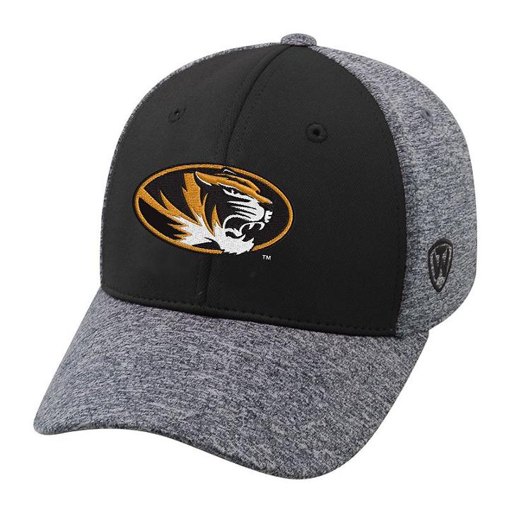 Top Of The World, Adult Missouri Tigers Pressure One-fit Cap, Black
