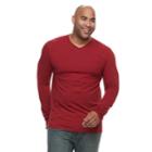 Big & Tall Apt. 9&reg; Premier Flex Classic-fit Stretch V-neck Tee, Men's, Size: L Tall, Red