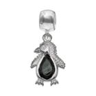 Individuality Beads Cubic Zirconia & Crystal Sterling Silver Penguin Charm, Women's, Ovrfl Oth