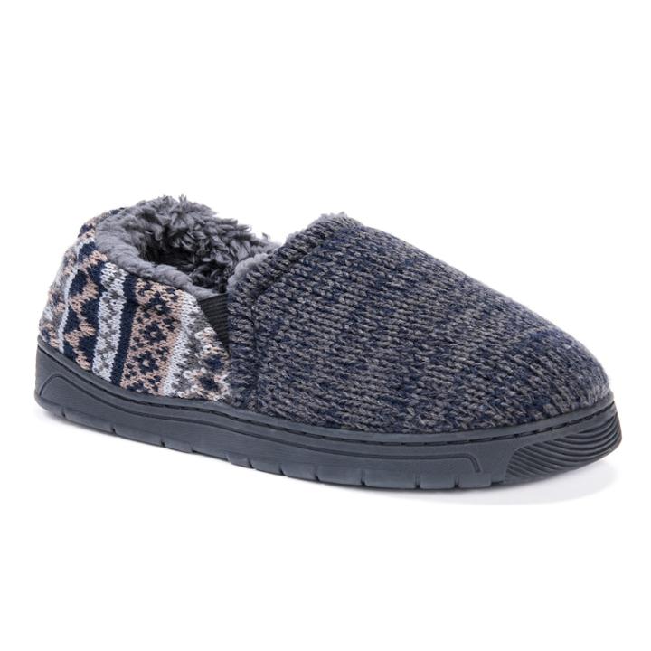 Men's Muk Luks Christopher Ankle Slippers, Size: Medium, Blue (navy)