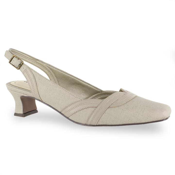 Easy Street Stunning Women's Slingback High Heels, Size: Medium (6.5), Beige