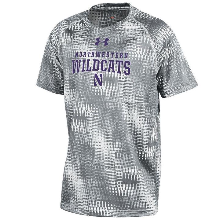 Boys 8-20 Under Armour Northwestern Wildcats Novelty Tech Tee, Boy's, Size: Xl(18/20), Grey