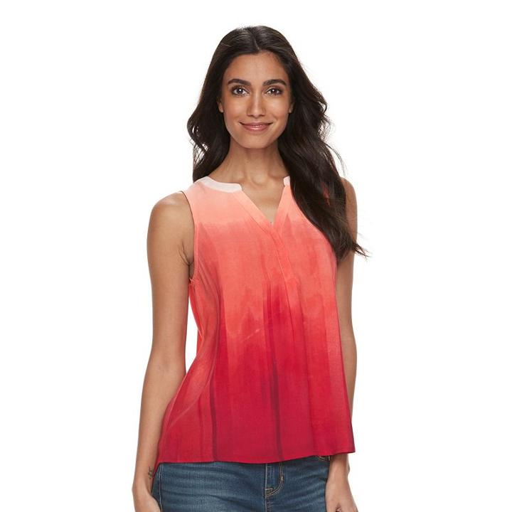 Petite Apt. 9&reg; Sleeveless Popover Top, Women's, Size: Xl Petite, Pink